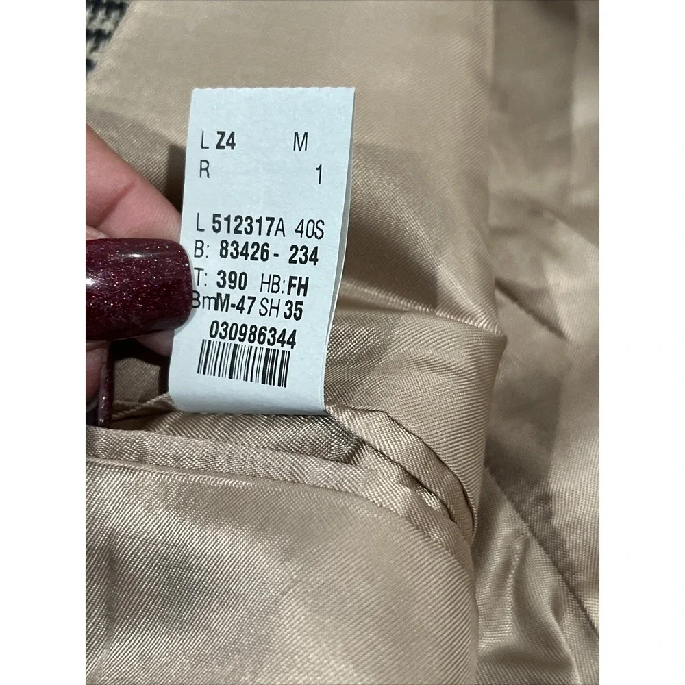Lauren Ralph Lauren 100% Lambswool Blazer Men Size 40S Plaid Two Button